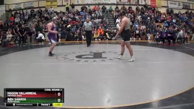 215 lbs Cons. Round 2 - Ben Sawaya, Perrysburg vs Mason Villarreal, Fremont Ross