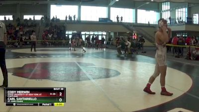 125 lbs Champ. Round 1 - Carl Santariello, St. John Fisher vs Cody Merwin, State University Of New York At Cortland