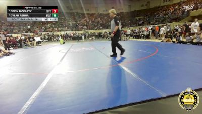 B4A-106 lbs Semifinal - Dylan Renna, Weatherford vs Devin Mccarty, Tuttle