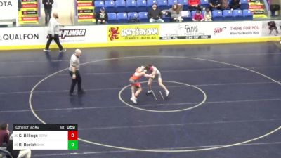 117 lbs Consi Of 32 #2 - Carter Billings, Berwick vs Ryder Borich, Shikellamy