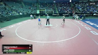 120 lbs Champ. Round 1 - Aiden Woods, Franklin Community vs Tristan Rumbley, Mt Vernon