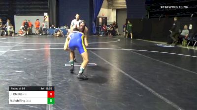 149 lbs Prelims - Job Chisko, Virginia Military Institute vs Russell Rohlfing, Cal State Bakersfield