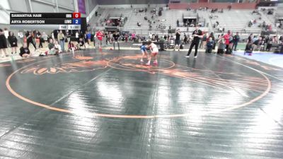 56.2-61.9 lbs Cons. Semis - Samantha Ham, Nebraska Wrestling Academy vs Arya Robertson, Level Up Wrestling Center