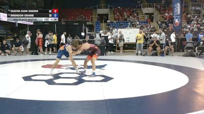 120 lbs 3rd Place Match - Dustin John Snider, Colorado vs Brendon Oehme, South Dakota