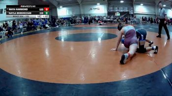 125 lbs Champ. Round 3 - Kayla Moroschan, Chippewa Jr./Sr. High School vs Maya Hammond, Garrett