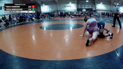 125 lbs Champ. Round 3 - Kayla Moroschan, Chippewa Jr./Sr. High School vs Maya Hammond, Garrett