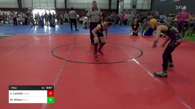 74 lbs Consolation - Joey LaValle, Hanover Park vs Maddox Millan, Revolution