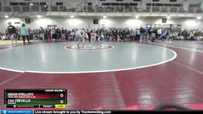 126 lbs Champ. Round 1 - Aidan Stellato, Team Jeff Wrestling Club vs Cas Crevello, Indiana