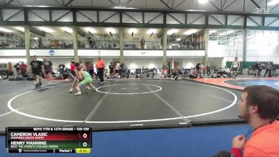 135-139 lbs Cons. Round 2 - Cameron Vlasic, Downers Grove North vs Henry Manning, Beat The Streets Chicago-Midwa