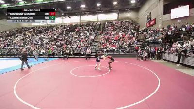 3A 145 lbs 3rd Place Match - Courtney Mecham, Grantsville vs Claire Bartlome, Providence Hall