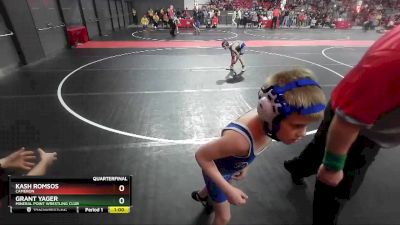 80 lbs Quarterfinal - Grant Yager, Mineral Point Wrestling Club vs Kash Romsos, Cameron