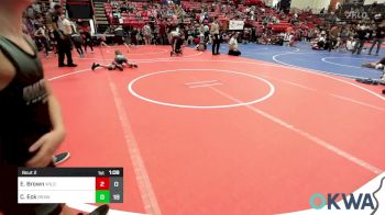 64 lbs Rr Rnd 2 - Easton Brown, Wildcats vs Colt Eck, Brawlers