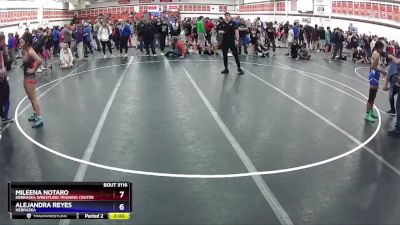 105 lbs Round 1 - Alejandra Reyes, Nebraska vs Mileena Notaro, Nebraska Wrestling Training Center