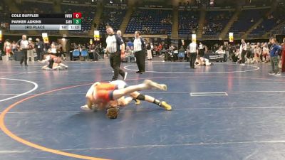 117 lbs 3rd Place - Cole Buffler, Owen J. Roberts vs Parker Adkins, Saegertown