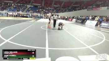 2A/1A-160 3rd Place Match - Jozia Williams, Illinois Valley vs Gabe Hasbell, Elgin