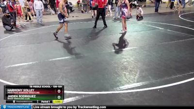 108-109 lbs Round 3 - Jaiden Rodriguez, Ridge Wrestling Club vs Harmony Solley, Pikes Peak Warriors Wrestling