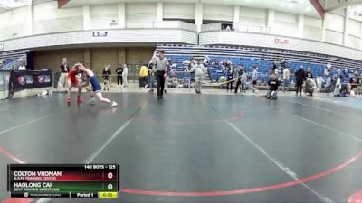 125 lbs Cons. Round 2 - Haolong Cai, Best Trained Wrestling vs Colton Vroman, B.A.M. Training Center