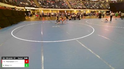 5th - 6th grade - 67 7th Place Match - Koyie Thompson, Big Game Wrestling Club vs Kyler Wray, Sebolt Wrestling Academy