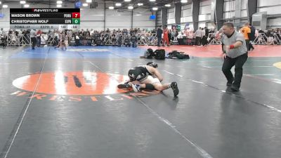 115 lbs Round 2 (10:30am Friday) - Mason Brown, POWA vs Christopher Wolf, Terps Xpress