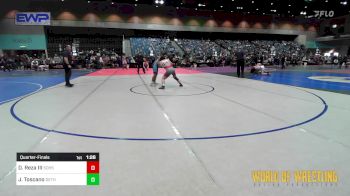 145 lbs Quarterfinal - Daniel Reza III, South Bakersfield High School vs Joseph Toscano, Dethrone