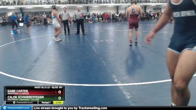 Elite 197 lbs Cons. Round 3 - Gabe Carter, Wisconsin-La Crosse vs Caleb Schwerdtfeger, Southeast Community College