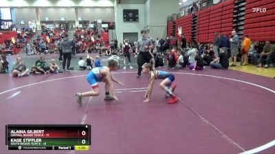 70 lbs Round 1 (4 Team) - Kage Stiffler, South Region Team B vs Alaina Gilbert, Central Region Team B