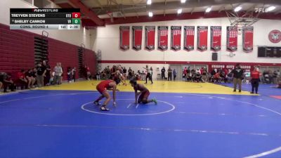 133 lbs Cons. Round 4 - Treyven Stevens, Utah Tech University vs Shelby Cannon, Victor Valley College