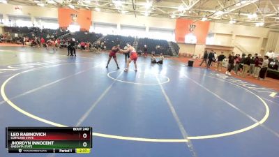 285 lbs Semifinal - Jhordyn Innocent, Oneonta State vs Leo Rabinovich, Cortland State