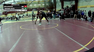 190 lbs Champ. Round 2 - Josh Spontak, Bishop McCort vs Michael White, Lawrence North