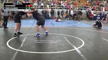 287 lbs Quarterfinal - Gaige Rieder, Cambridge vs Drew Goldberg, River Valley
