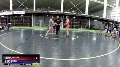 121 lbs Round 3 (4 Team) - Lillian Malloy, Georgia vs Emma Baker, Michigan