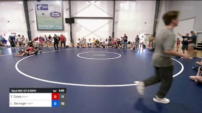 43 kg Semifinal - Timi Coles, Michigan Rev Yellow vs Lennox Deringer, PA West Yellow