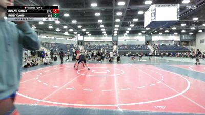 174 lbs Quarterfinal - Riley Davis, Shorter vs Brady Simms, Emmanuel University