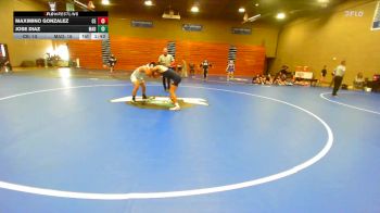 132 lbs Finals (4 Team) - Jose Diaz, Madera vs Maximino Gonzalez, Clovis East