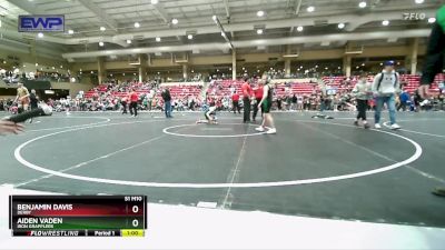 82 lbs Cons. Round 3 - Aiden Vaden, Iron Grapplers vs Benjamin Davis, Derby