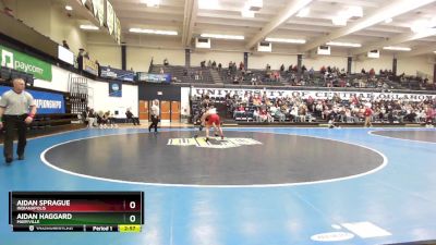 125 lbs 5th Place Match - Aidan Haggard, Maryville vs Aidan Sprague, Indianapolis