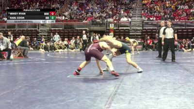 2A-150 lbs Quarterfinal - Kael Cook, Burlington Notre Dame vs Mikey Ryan, Mount Vernon