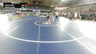 Boys 4A 126 lbs Quarterfinal - Mesiah Valdez, Sunnyside vs Adrian Shima, Chiawana