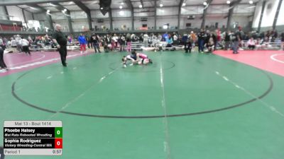 102.2-106 lbs Champ. Round 3 - Phoebe Halsey, Mat Rats Rebooted Wrestling vs Sophia Rodriguez, Victory Wrestling-Central WA