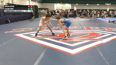 126 lbs Consi Of 64 #2 - Gavin Lewis, IN vs Caleb Kirk, LA