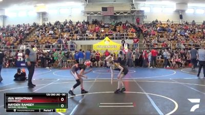 90 lbs Cons. Semi - Ava Wightman, Gibsonburg vs Hayden Ramsey, Watkins Memorial