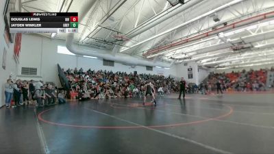 122-128 lbs Round 2 - Jayden Winkler, Greybull MS vs Douglas Lewis, Riverton Middle School