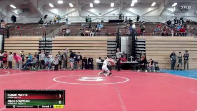 120 lbs Cons. Round 4 - Isaiah White, Owen Valley vs Finn Bowman, Hamilton Heights