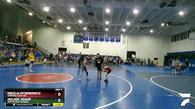 77 lbs Cons. Round 2 - Nikolai Mysierowicz, Natrona Colts WC vs Holden Adams, High Plains Thunder