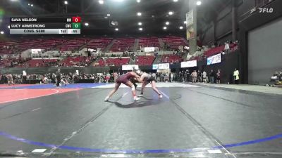140/145 Cons. Semi - Sava Nelson, Minot Wrestling vs Lucy Armstrong, Conrad Wrestling Club