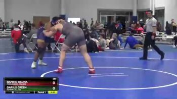 285 lbs Quarterfinal - Ramiro Osuna, Muhlenberg College vs Darius Green, Elmira College