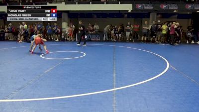 77 lbs Cons. Sub-quarters - Arlo Pratt, Bloomington South Wrestling Club vs Nicholas Friess, Ringers Wrestling Club