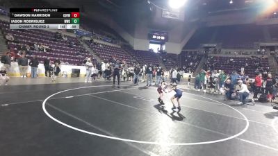 45 lbs Champ. Round 2 - Dawson Harrison, Colorado Outlaws Youth Wrestling vs Iason Rodriguez, Widefield Wrestling Club