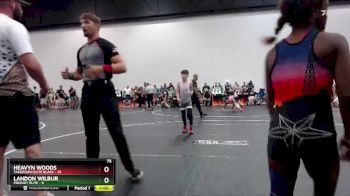 75 lbs Semis (4 Team) - Heavyn Woods, Takedown Elite Black vs Landon Wilbur, Prodigy Elite