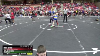 73 lbs Cons. Round 2 - Trig Baird, WR - Topeka Blue Thunder vs Cruz Lucero, Duran Elite